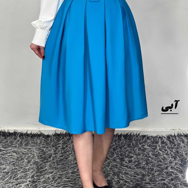 دامن پیله ای قد هفتاد با سگک همرنگ